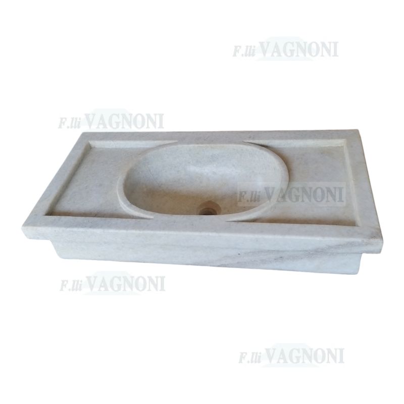 OUTLET LAVANDINO LAVELLO RETTANGOLARE IN MARMO CM. 71